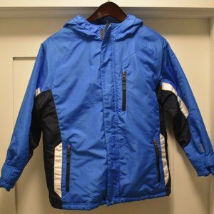 Champion Jacket Size Medium 8-10 Black And Blue Jacket L5755